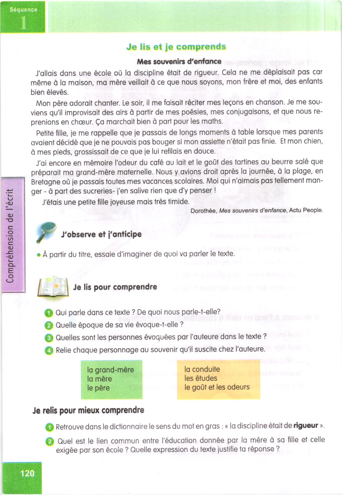 صفحة من كتاب اللغة الفرنسية (Français)